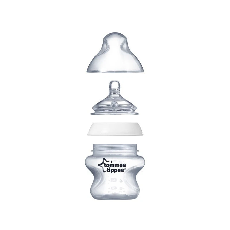 Tommee Tippee Biberon Flusso Lento 150 ml 0+M Anticolica Trasparente - Immagine 2 di 2