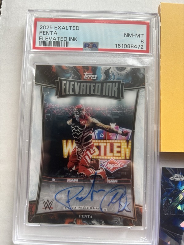 Topps 2025 WWE Topps Chrome 5-Card Lot PSA Graded Hard Signed Autos