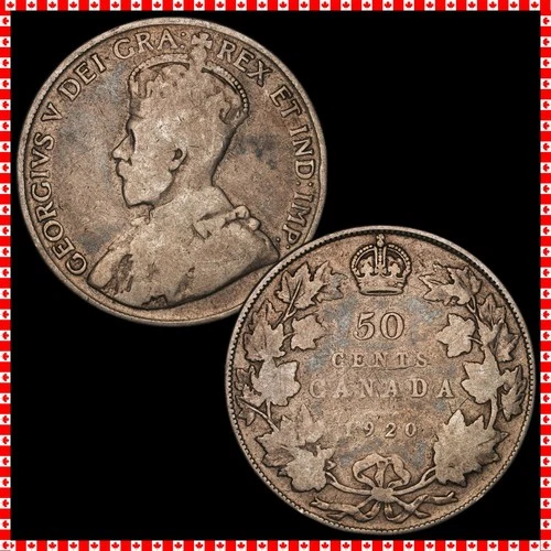 1920 Canada 50 Cents — photo from the most recent tracked eBay sale