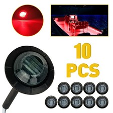 10Pcs 3/4" Red Round Bullet LED Side Marker Light For Trailer Truck Super Bright