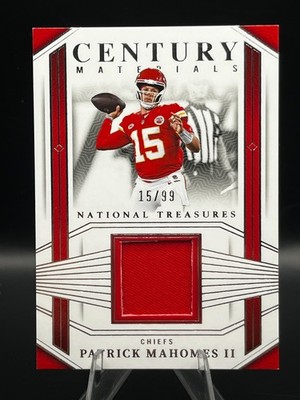 2023 National Treasures Century Materials Patrick Mahomes #15/99 Jersey Number 