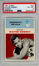 1961 Fleer #12 WAYNE EMBREY Royals PSA 6
