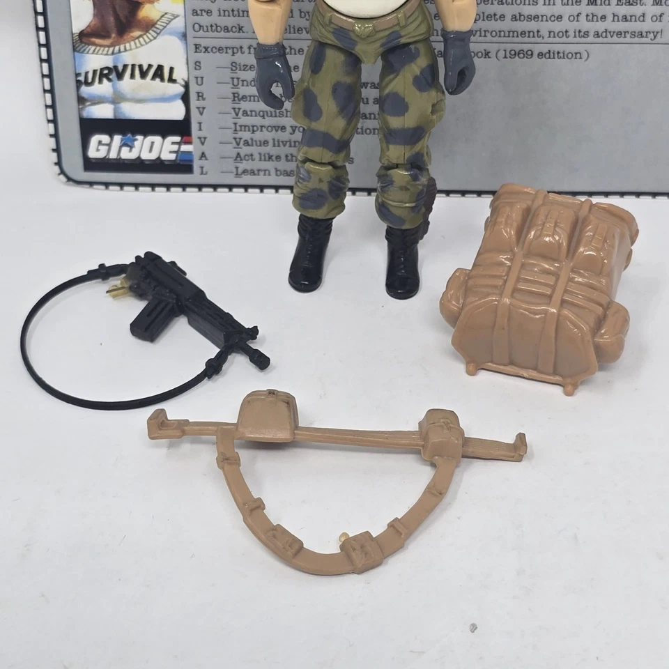 Outback V1 1987 G.I. Figura de acción Joe tarjeta de archivo suelta vintage Hasbro Foto 2 de 4