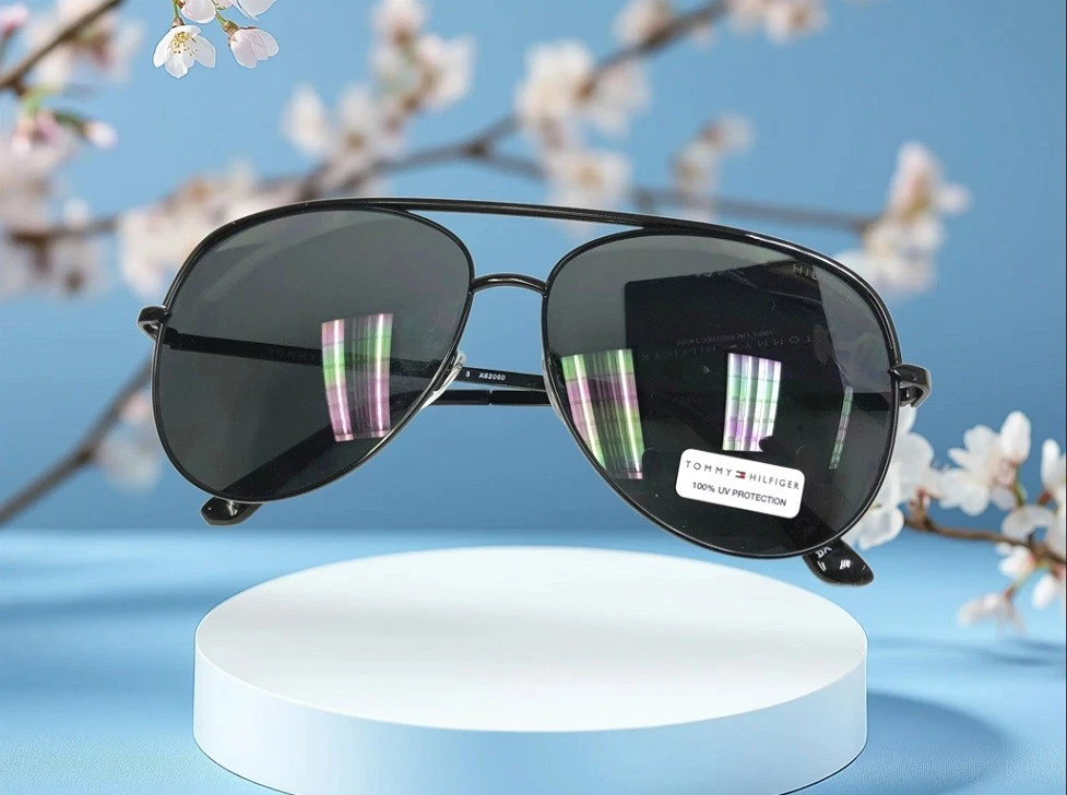Tommy Hilfiger Black Oval Sunglasses for Men for sale | eBay