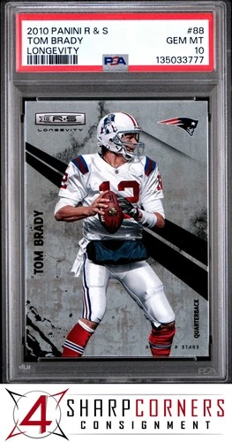 2010 PANINI ROOKIES & STARS LONGEVITY #88 TOM BRADY PSA 10