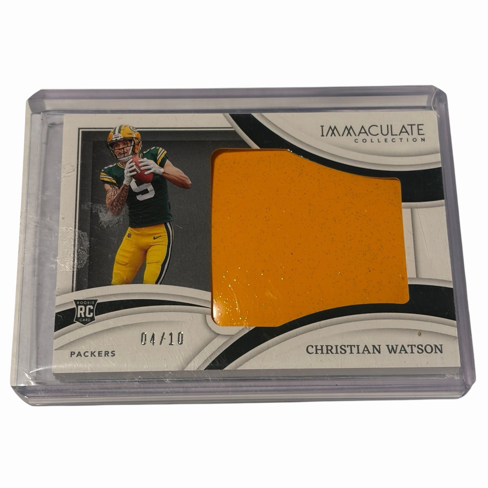 Christian Watson Panini Immaculate Collection Rookie Logos #RLCWA Helmets