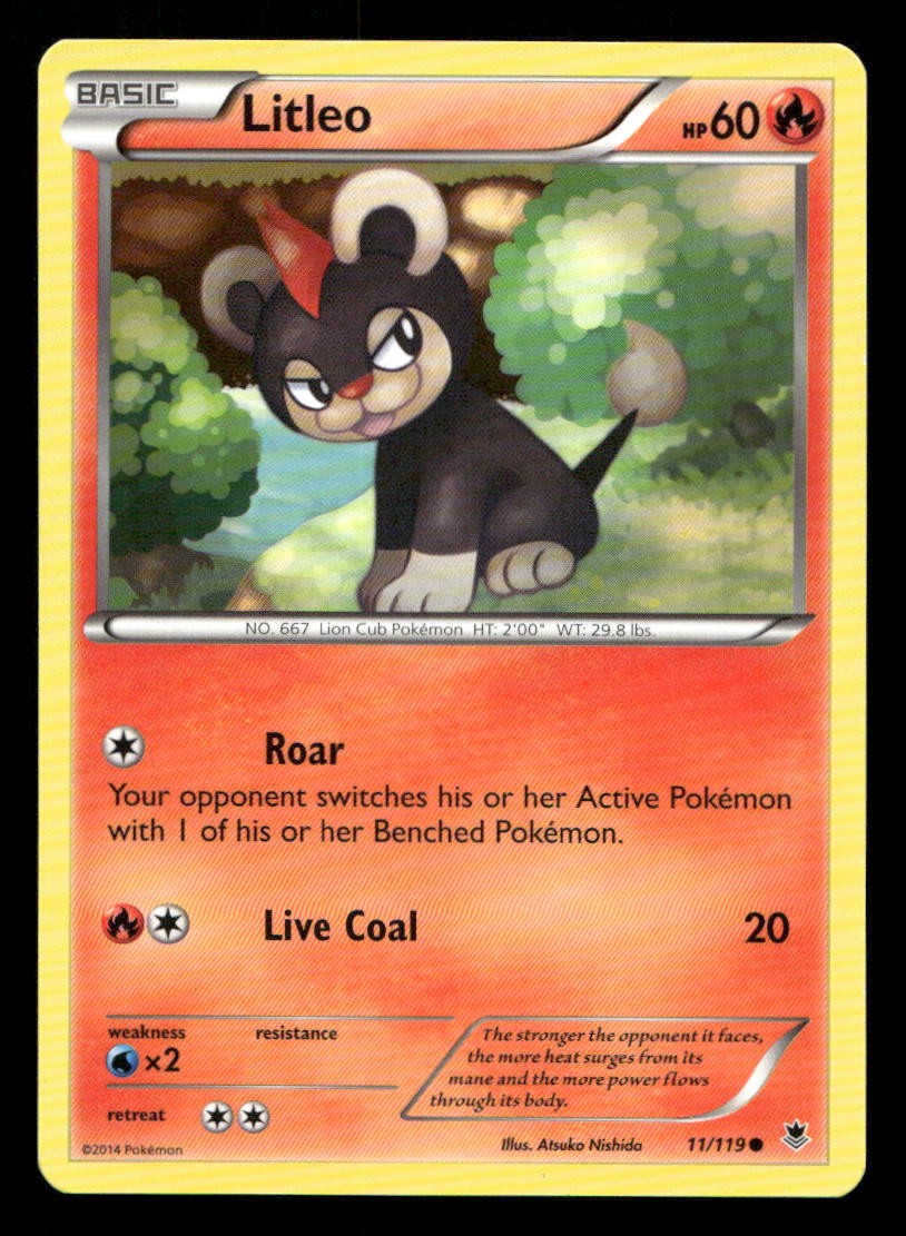 Litleo 11/119 Phantom Forces NM/M Pokemon