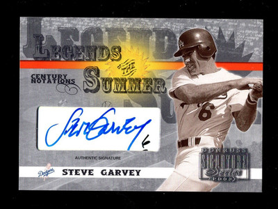 2003 DONRUSS SIGNATURE LEGENDS OF THE SUMMER STEVE GARVEY AUTO AUTOGRAPH 95/100
