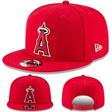 New Era Los Angeles Angels Snapback Hat MLB League Official Basic Red Cap