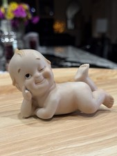 Vintage Lefton Kewpie Doll 228. Winking Bisque Figurine