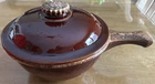 Vintage Hull Brown Drip Oven Proof Casserole Dish Bakeware with Handle USA