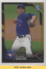 2016 Bowman Chrome Prospects Black & Gold Refractor Conner Greene READ 3c7