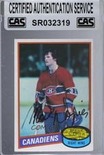 CAS Certified 1980-81 Topps Scratched Mark Napier #111 Sealed Auto gr9