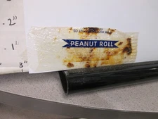 candy bar wrapper 1940s TOM'S peanut roll Tom Huston Columbus GA 1 oz