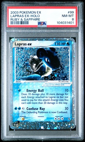 Lapras ex graded PSA 8 for sale on eBay