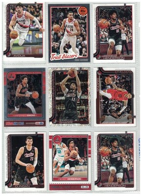 Trail Blazers Basketball Card Lot - Clingan, Murray, Henderson (9 Cards) PT1