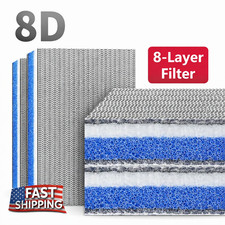 8D Aquarium Filter Media 8-Layer Filter Pads Bio Sponge Foam for Fish Tank Pond