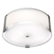 Access Lighting 50120LEDDLP-BS/OPL Tara Flush Mount Brushed Steel