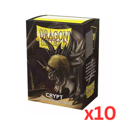 Dual Matte Crypt Case Display Dragon Shield Standard Size Sleeves - 10 Packs