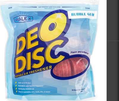 Walex Deo-Disc Portable Air Freshener Discs - BUBBLE GUM- Odor Control for RV