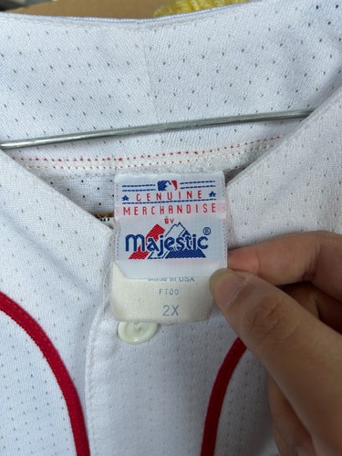 Vintage Majestic Chicago Cubs MLB Men's Jersey White Blue Size 2XL - Picture 9 of 11
