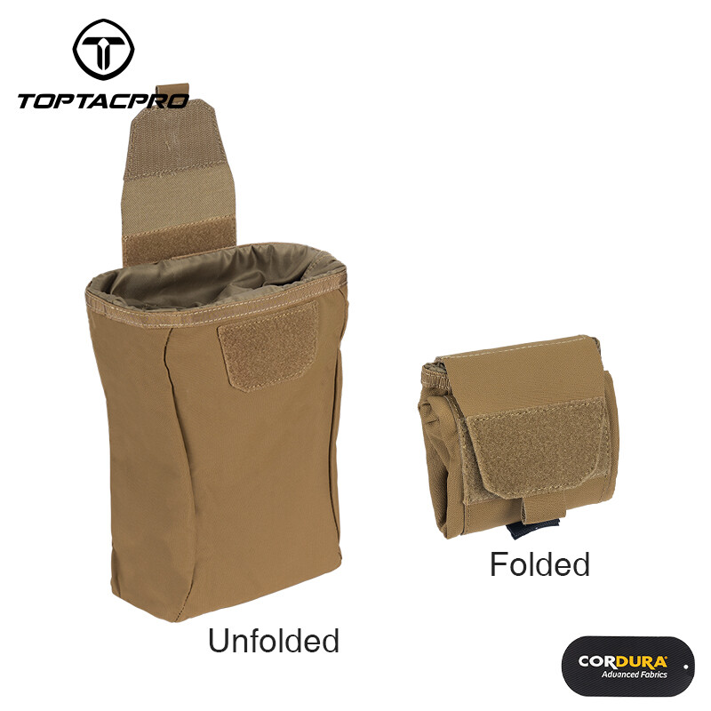 TOPTACPRO Tactical Drop Pouch Airsoft Dump Pouch MOLLE Foldable