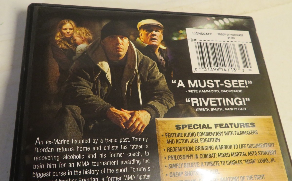 Warrior DVD By Tom Hardy Nick Nolte Good Used Case & Movie Fight