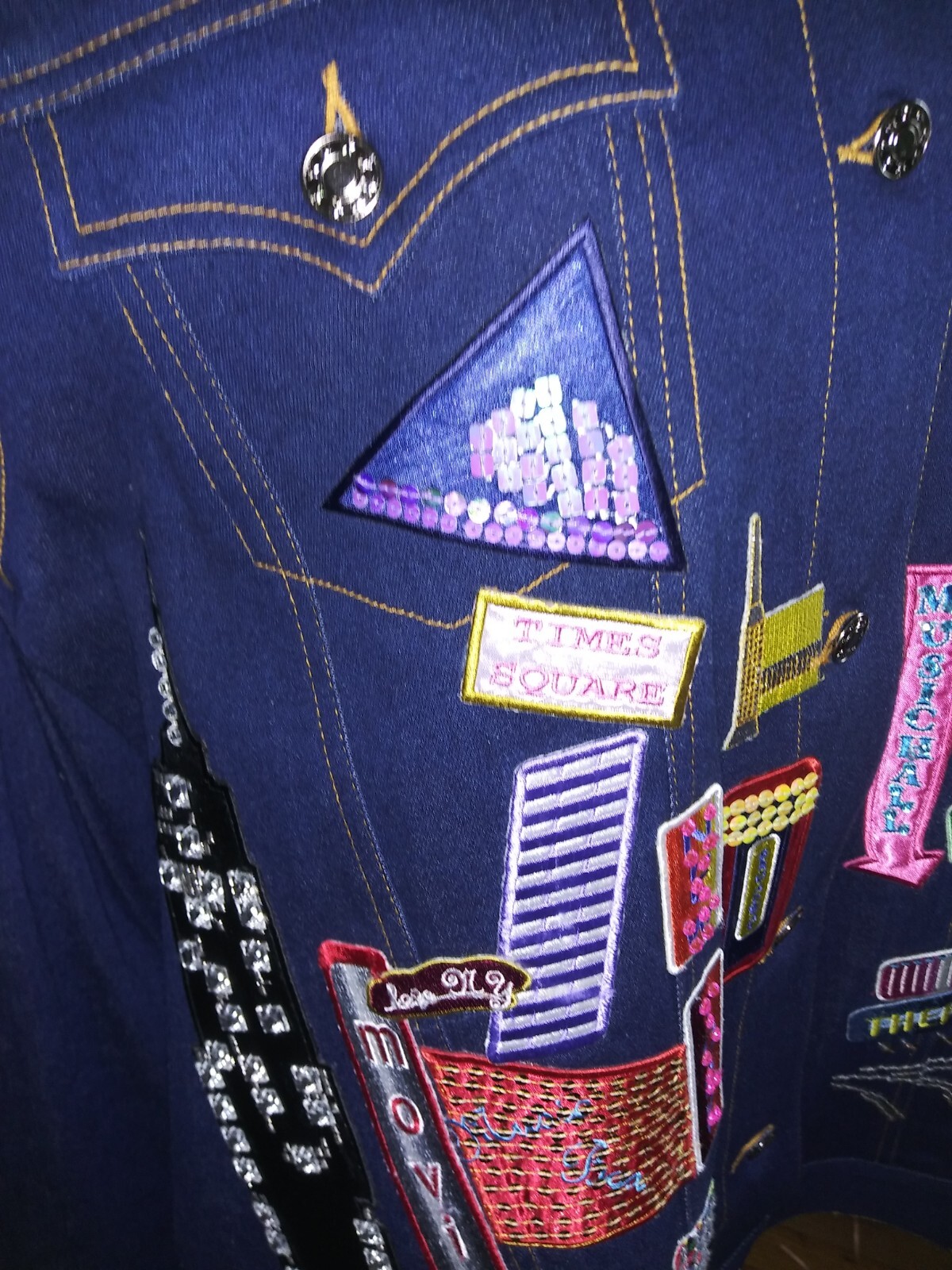 Diane's Essentials Jacket Stretch Embroidered/Bea… - image 7