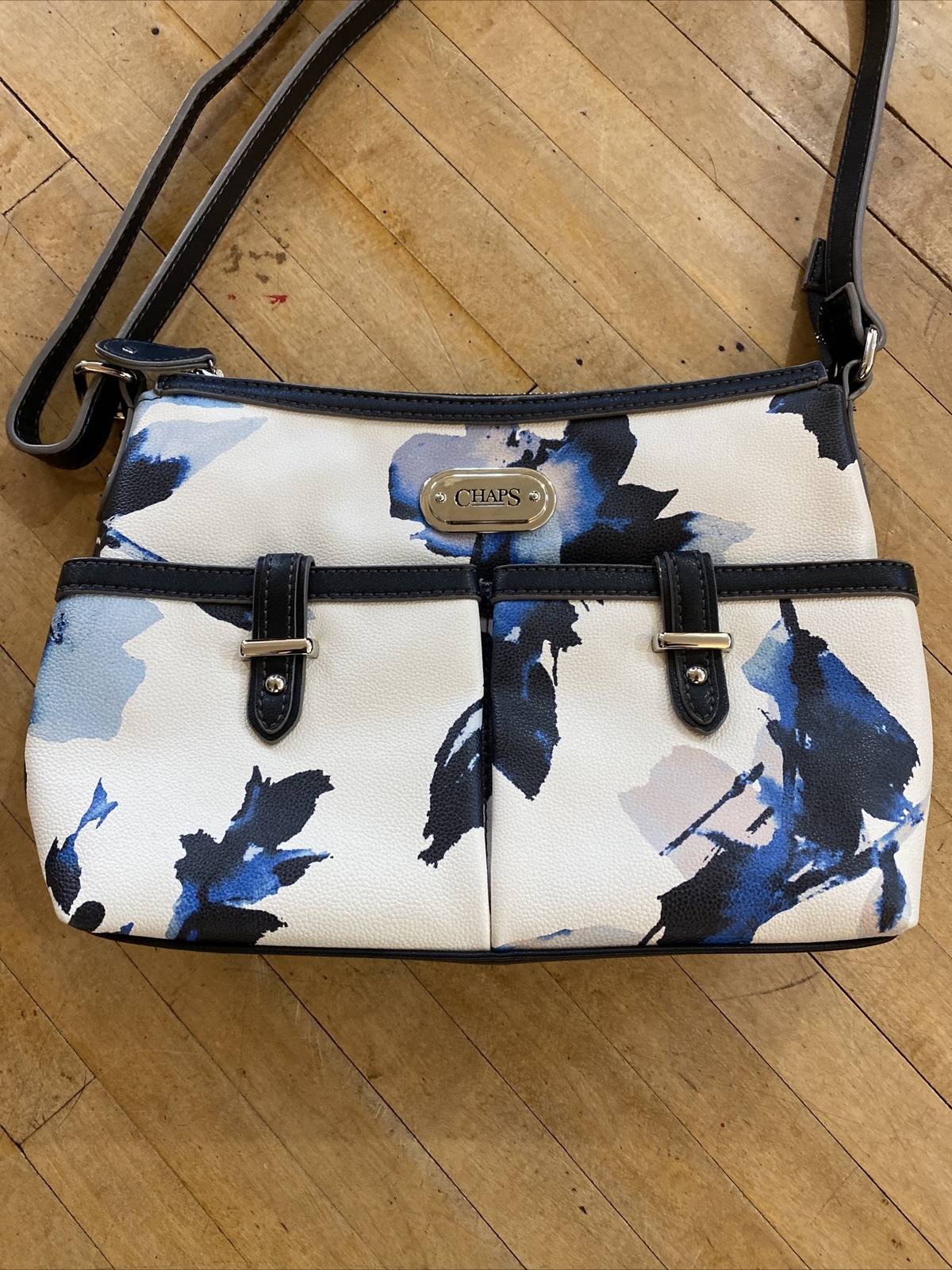 Chaps Multicolor Abstract Adjustable Strap Handba… - image 2
