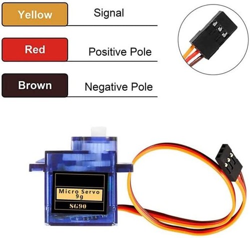 2 Pcs Mini Gear Micro 9g Servo SG90 RC Helicopter Airplane Boat Car for Arduino - Picture 5 of 9