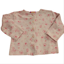 Disney Winnie The Pooh Vintage Pink All Over Print Cardigan Sweater Top Infant