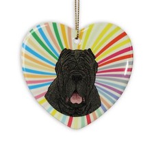 Ornamento A Cuore Mastino Napoletano - Ceramica