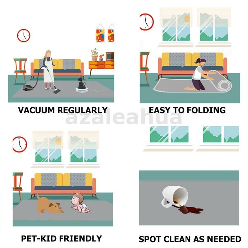 Big Size Floor Area Carpet Rug Mat Non Slip Hallway Bedroom Living Room - Picture 7 of 12