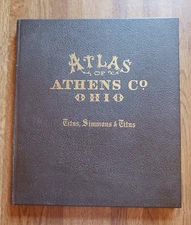 ~1875 ATLAS of Athens County Ohio MAPS Illustrated History~