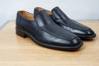 Gravati Leather Slip On Loafers Dress Shoes Black 8M Italy 