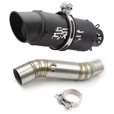 Exhaust Muffler Tip Mid Link Pipe Black For Honda CBR300R CB300F 2013-2021 USA