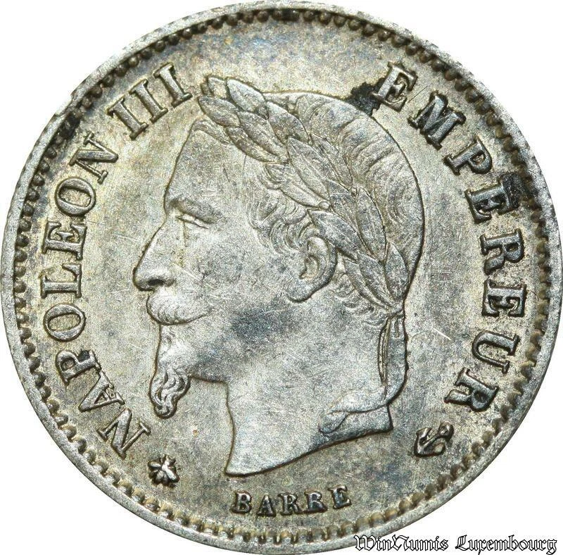 B6724 20 Centimes Napoléon III 1868 A Paris Argent Silver Quasi SUP !! - Photo 2/3