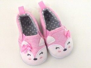 Zapatos Bebe Nina Talla 2 Ninas Rosa Zorros Slip On Arcos Fluffy