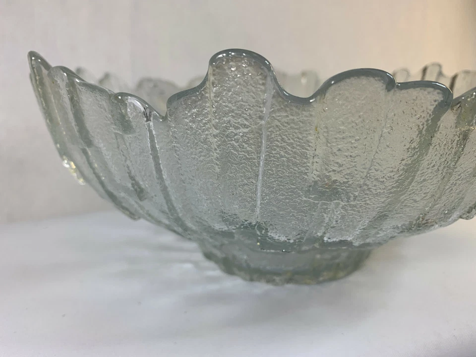 Mid Century Ravenhead UK Flair Range Heavy Textured Glass Bowl - image 3 of 4