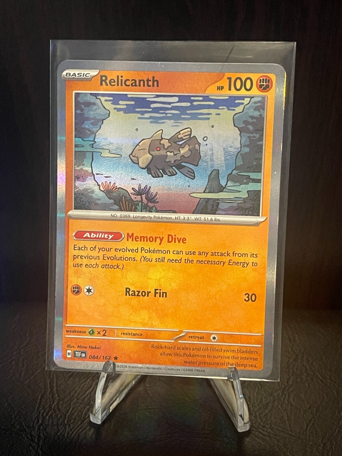Relicanth - Holo - 84/162 Temporal Forces - Pokemon TCG - Near Mint - Rare
