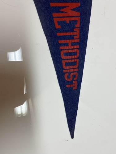 Vintage Southern Methodist Mustang SMU Texas University Pennant 11x28 Football - Picture 5 of 12