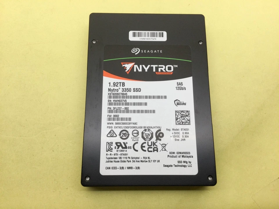 Seagate Nytro 3350 1.92TB 12Gb/s 2.5IN SAS SSD XS1920SE70045 New - Image 2 of 3