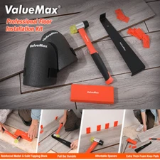 ValueMax Laminate Wood Flooring Installation Kit KNEE PADS Pull Bar Faced Mallet
