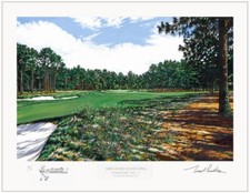 1999 US OPEN - Pinehurst NO. 2 - 10th Hole Signed Artists Proof Unframed