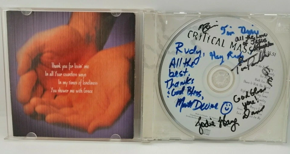 Critical Mass - John 6:35,51 -  rare audio CD w/ Autographed SIGNED By the Band Foto 4 de 4