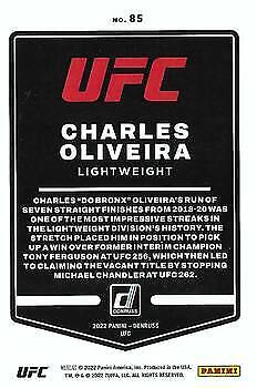 Charles Oliveira 2022 Donruss UFC - #85 - - Picture 2 of 2