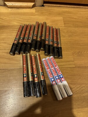 Lot Of Tamiya Paint Marker 15 - X-12 Gold Leaf 89012 & 2 - XF-15 & 1 - X3