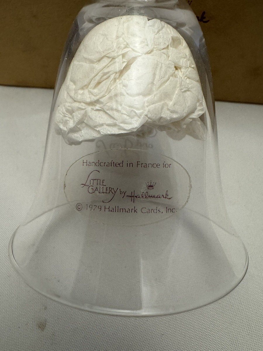 Little Gallery Hallmark 1979 Crystal Love & Joy Glass Bell