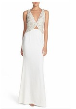 Terani Couture Cutout Embellished Gown size 2 