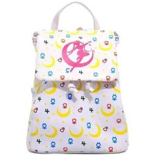 Sailor Moon Icons Crescent Moons Stars Guardians Anime Drawstring Mini Backpack